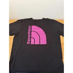 🖤 The North Face Oversized Logo Tee | Black & Magenta | Size XL